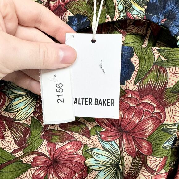 Walter Baker Dress Women Size 4 Royal Garden Verlee Mini Sheath Royal Red Blue - Picture 4 of 9